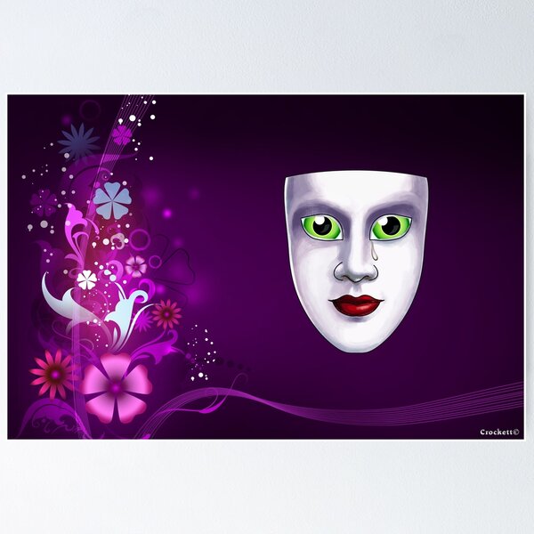 Item preview, Green Eyed Mask with Tear in Eye Print designed and sold by Gotcha29.