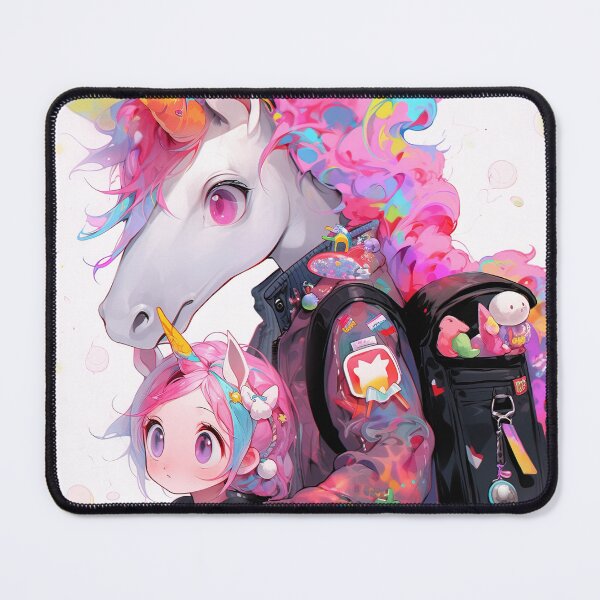 Item preview, Surreal Unicorn and Anime Girl designed and sold by bubblegoth.