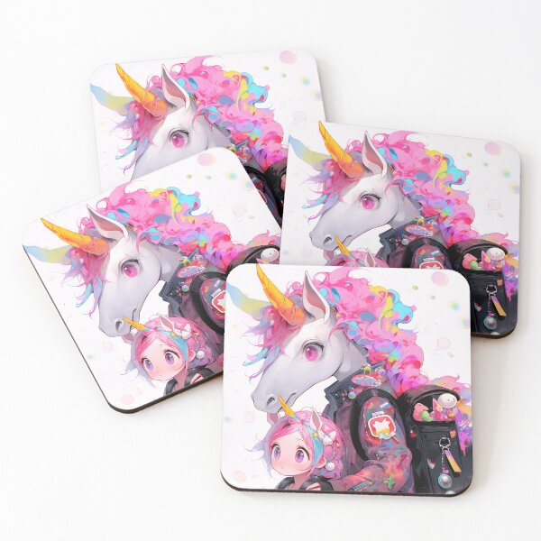 Item preview, Surreal Unicorn and Anime Girl designed and sold by bubblegoth.