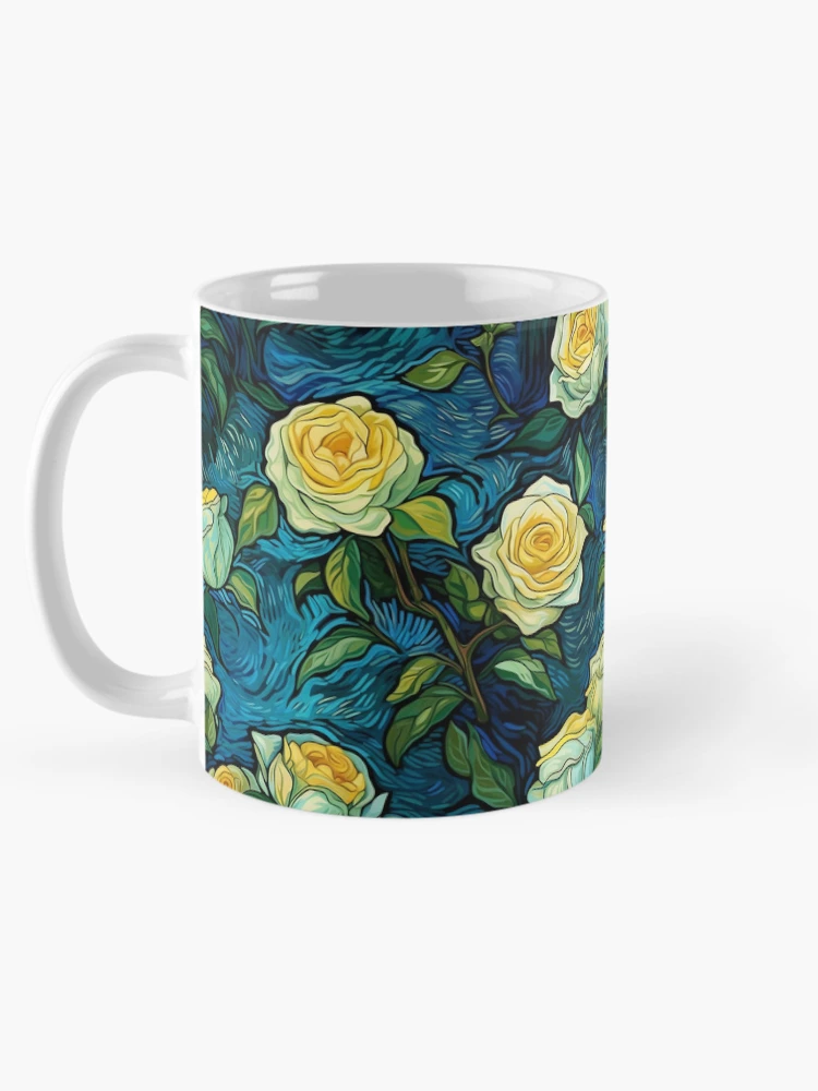 Thumbnail 5 of 6, Coffee Mug, Van Gogh Roses Pattern 14 designed and sold by DigitalPatternx.