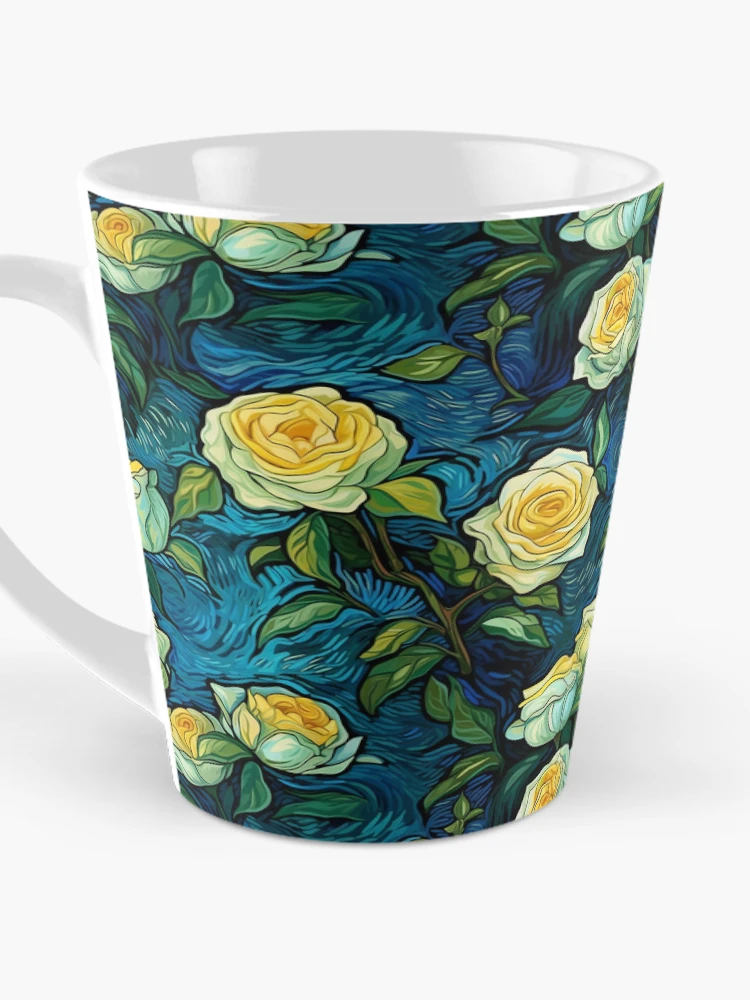 Thumbnail 3 of 4, Coffee Mug, Van Gogh Roses Pattern 14 designed and sold by DigitalPatternx.