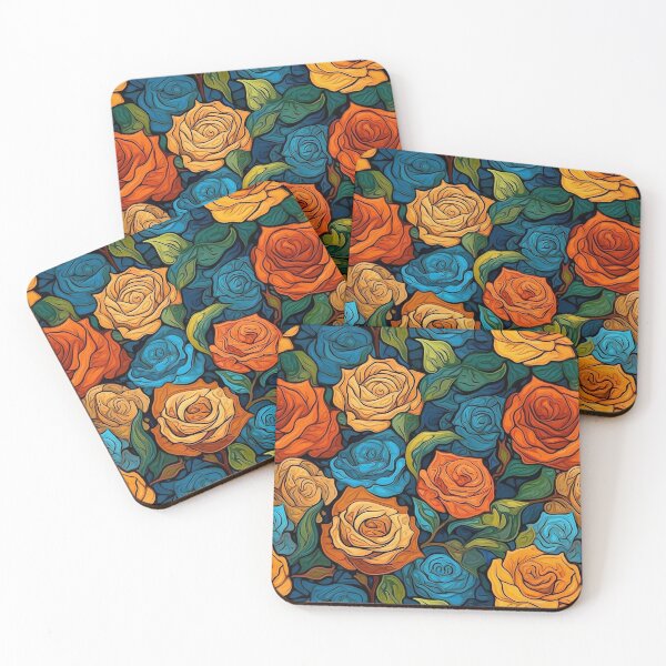 Item preview, Van Gogh Roses Pattern 16 designed and sold by DigitalPatternx.