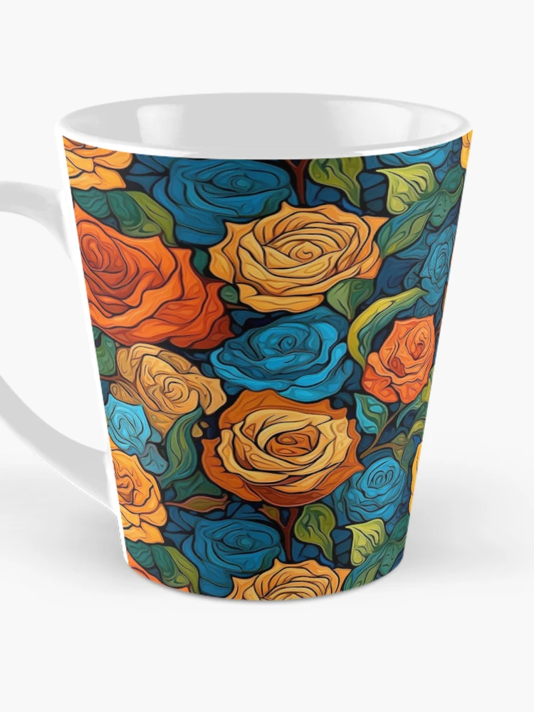 Thumbnail 3 of 4, Coffee Mug, Van Gogh Roses Pattern 16 designed and sold by DigitalPatternx.