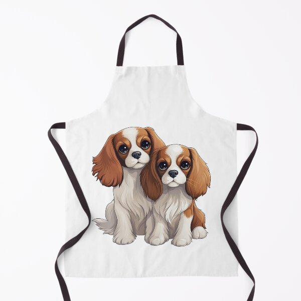 Item preview, Two cute Cavalier King Charles Spaniels sitting designed and sold by SatooDesign.