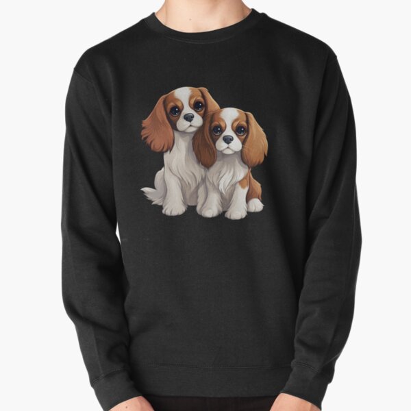 Vista previa del artículo con la obra «Dos lindos Cavalier King Charles Spaniel sentados», diseñado y vendido por SatooDesign.
