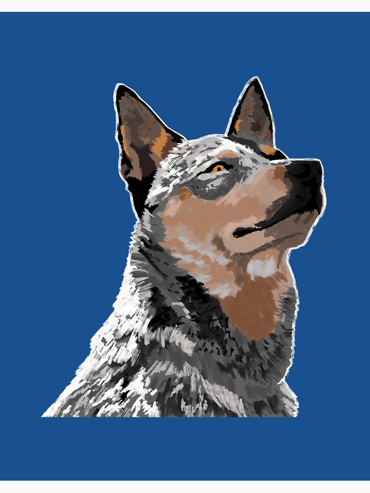 Australian Cattle Dog Blue Heeler Puppy Mounted Print for Sale by Elarex