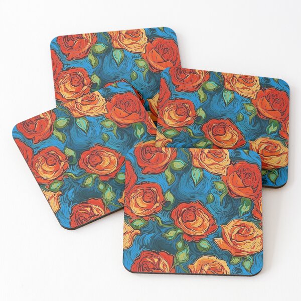 Item preview, Van Gogh Roses Pattern 17 designed and sold by DigitalPatternx.