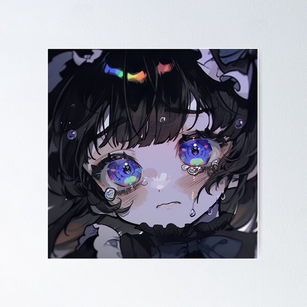 Sad anime girl Poster for Sale by xyvril