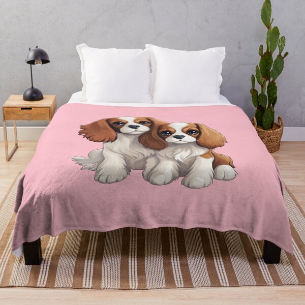 Item preview, Two cute Cavalier King Charles Spaniels sitting designed and sold by SatooDesign.