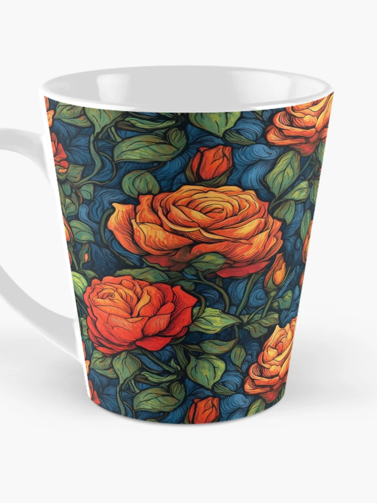 Thumbnail 3 of 4, Coffee Mug, Van Gogh Roses Pattern 19 designed and sold by DigitalPatternx.