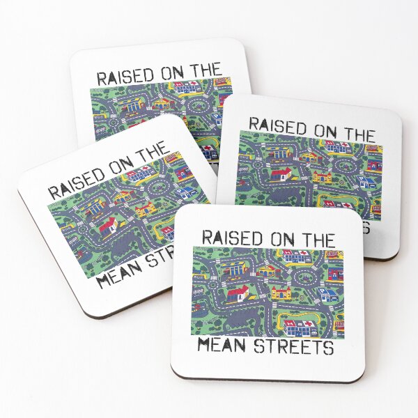 Item preview, Raised on the mean streets. Retro roads playmat designed and sold by ShirlySturm.