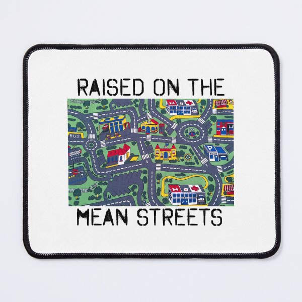 Item preview, Raised on the mean streets. Retro roads playmat designed and sold by ShirlySturm.