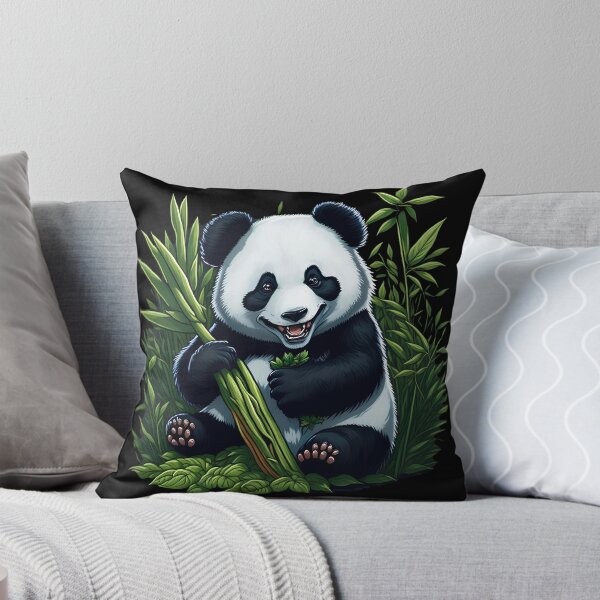 Item preview, Panda Snack Time - Hungry and Happy Animal Design designed and sold by DesignArtEmpire.