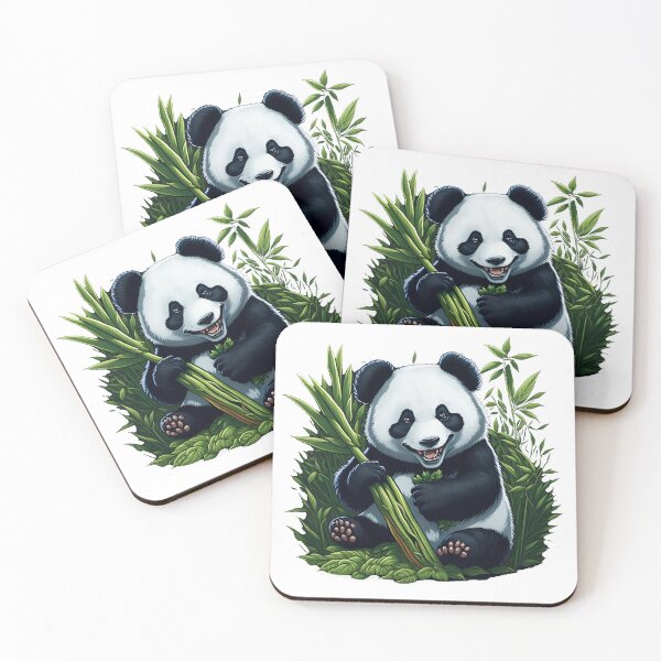 Item preview, Panda Snack Time - Hungry and Happy Animal Design designed and sold by DesignArtEmpire.