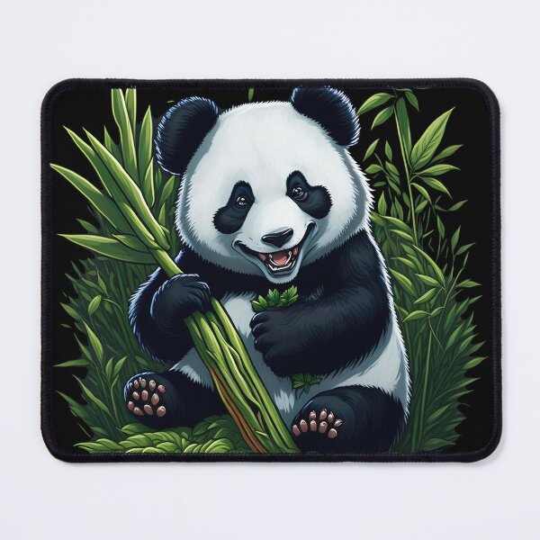 Item preview, Panda Snack Time - Hungry and Happy Animal Design designed and sold by DesignArtEmpire.