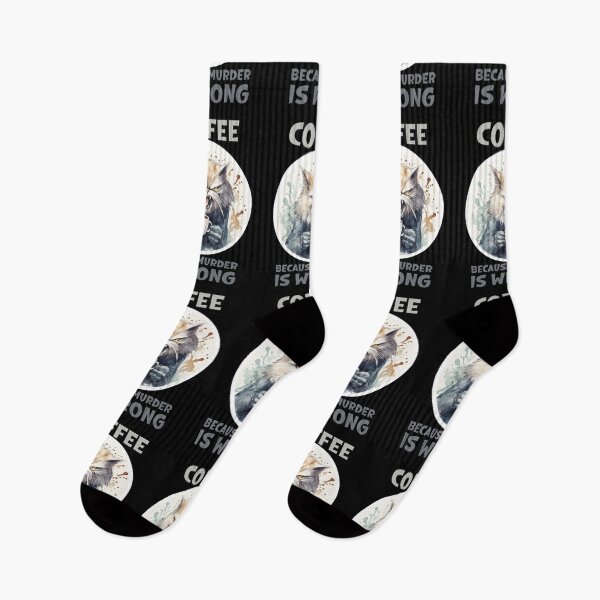 Item preview, Coffee Because Murder Is Wrong  designed and sold by ArtFromBeyond.