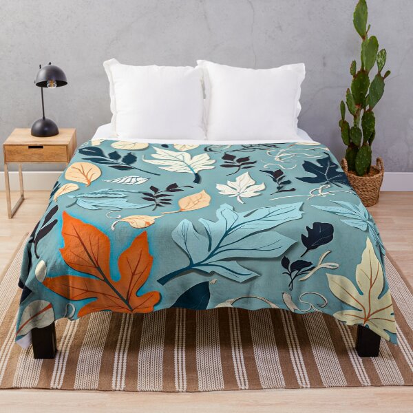 Item preview, A seamless pattern showcasing a mix of whimsical leaves, ranging from realistic to abstract shapes designed and sold by bubbleshop01.