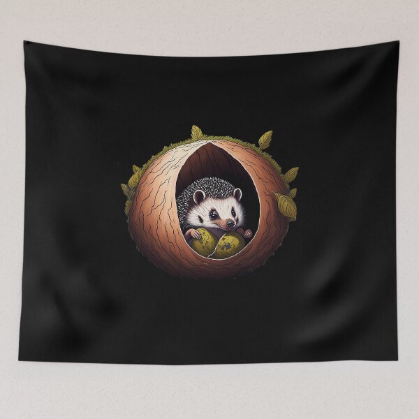 Item preview, Hedgehog Surprise - Spiky and Shy Animal Design designed and sold by DesignArtEmpire.