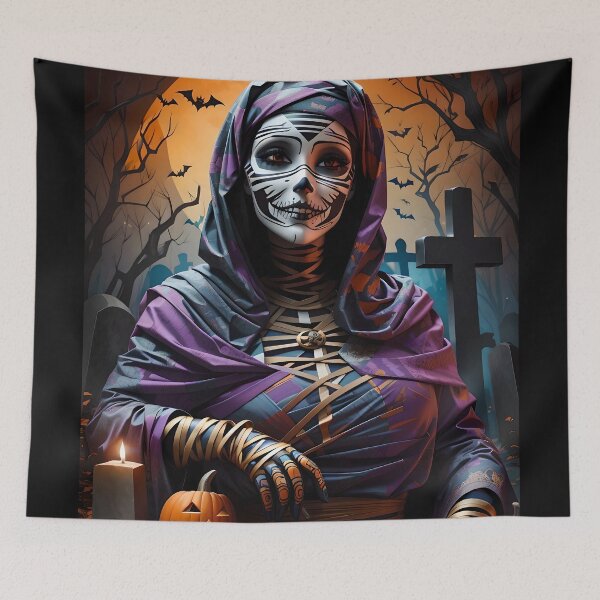 Item preview, Halloween Mummy in Graveyard designed and sold by ElLocoMus.