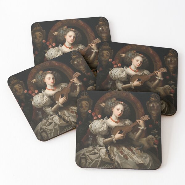 Item preview, Musical Serenity: A Baroque Portrait of a Woman Playing designed and sold by FantasiaLand.