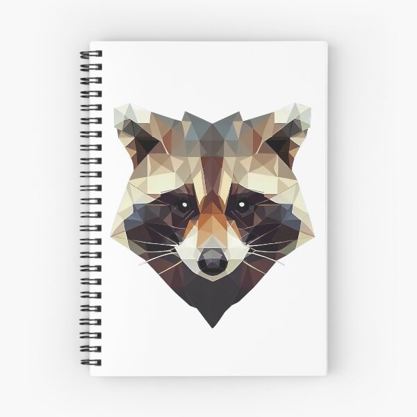 Item preview, geometric colorful raccoon designed and sold by Fantes.