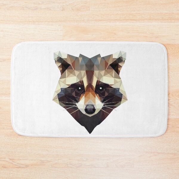 Item preview, geometric colorful raccoon designed and sold by Fantes.