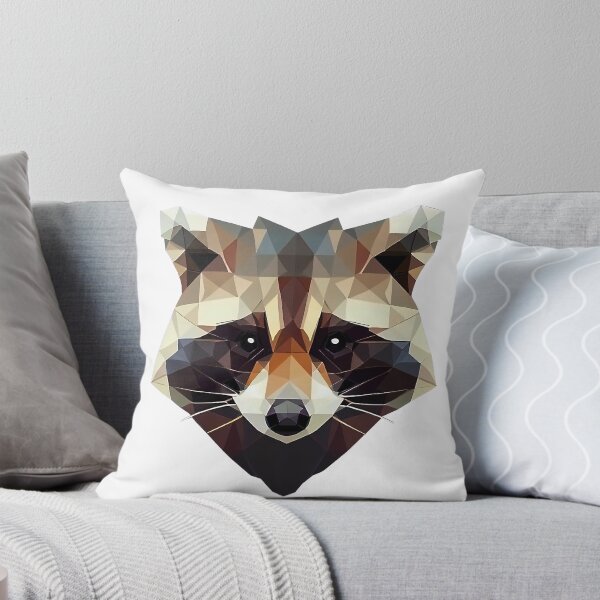 Item preview, geometric colorful raccoon designed and sold by Fantes.