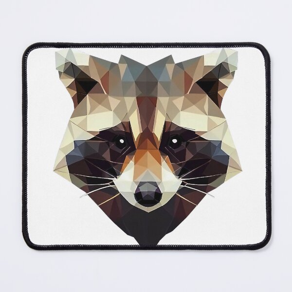 Item preview, geometric colorful raccoon designed and sold by Fantes.