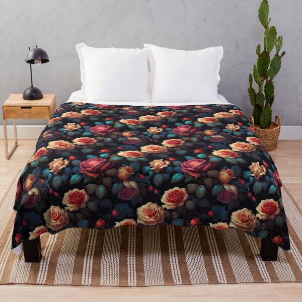 Item preview, Dreamy nostalgia: Elegant vintage floral pattern on a dark background! designed and sold by AkraidaxDesign.