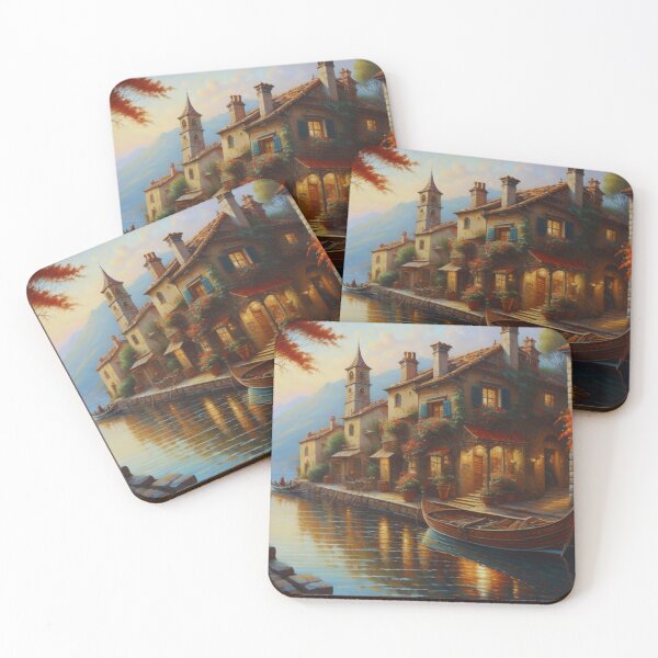 Item preview, A painting of a boat on a river designed and sold by nickelangelo1.