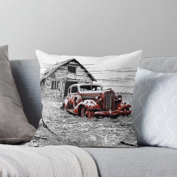 Item preview, Shack Vintage - Un-Captioned - Abandoned, Rusting, Vintage Car Outside Derelict Shack designed and sold by liminal-concept.