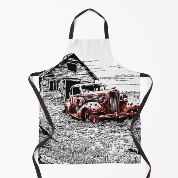 Item preview, Shack Vintage - Un-Captioned - Abandoned, Rusting, Vintage Car Outside Derelict Shack designed and sold by liminal-concept.