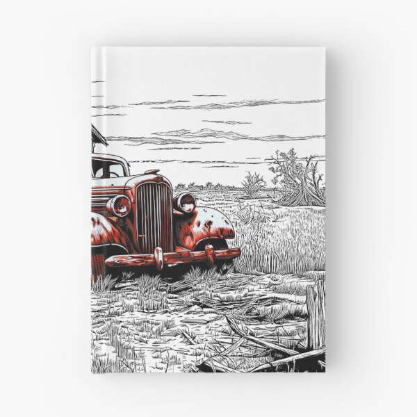 Item preview, Shack Vintage - Un-Captioned - Abandoned, Rusting, Vintage Car Outside Derelict Shack designed and sold by liminal-concept.