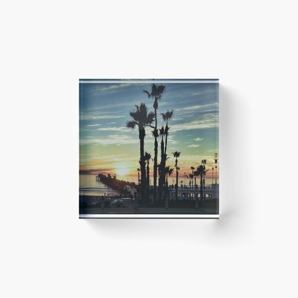 Item preview, Golden Hour Delight: Oceanside Pier at Summer Sunset designed and sold by ChakraMonkey.