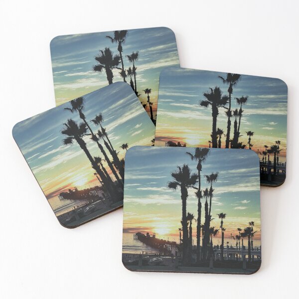 Item preview, Golden Hour Delight: Oceanside Pier at Summer Sunset designed and sold by ChakraMonkey.