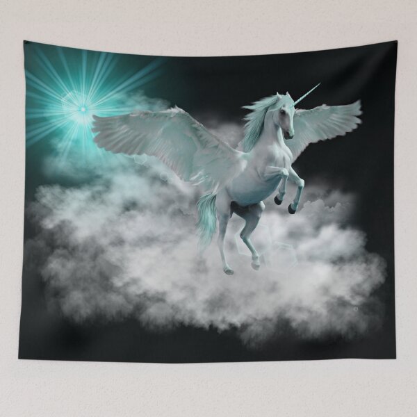 Item preview, Flight of the Pegasus in Blue designed and sold by Susie Hawkins.