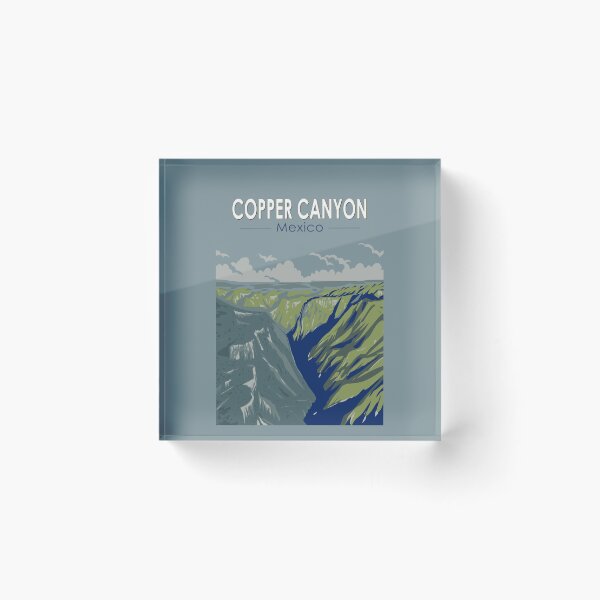 Item preview, Copper Canyon Mexico Travel Art Vintage designed and sold by KrisSidDesigns.