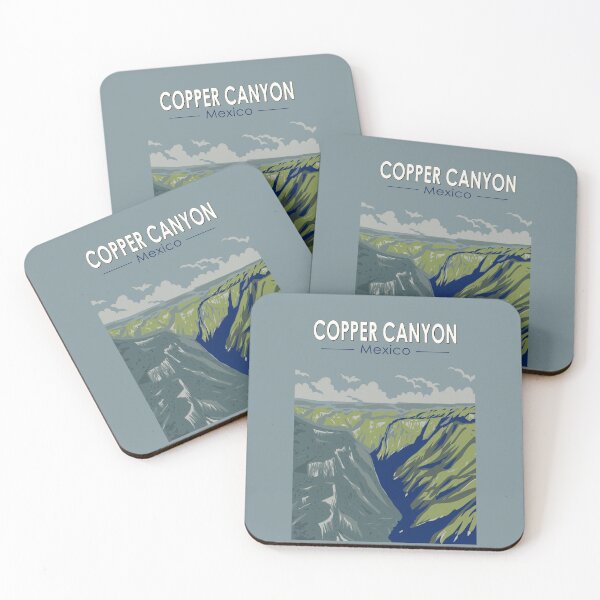 Item preview, Copper Canyon Mexico Travel Art Vintage designed and sold by KrisSidDesigns.