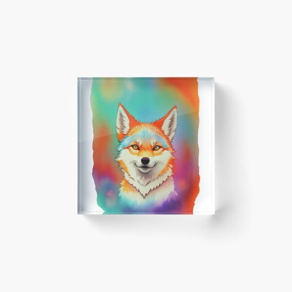 Item preview, Lovely Young Wolf, Colorful watercolors designed and sold by YourNameMatters.