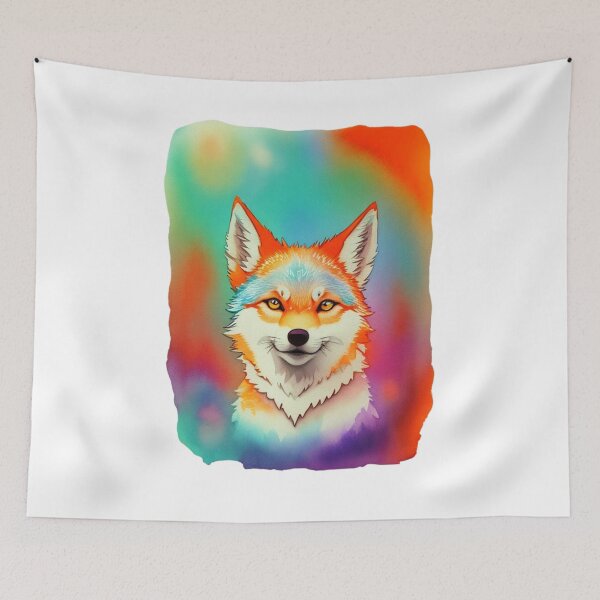 Item preview, Lovely Young Wolf, Colorful watercolors designed and sold by YourNameMatters.