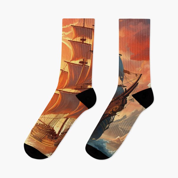 Item preview, pirate ship,sail,sunset designed and sold by Desiyuchi.