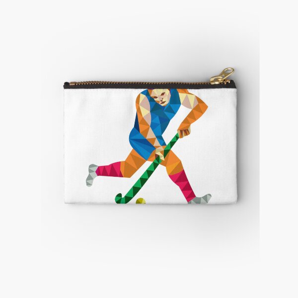 Item preview, Field Hockey Player Running With Stick Low Polygon designed and sold by patrimonio.