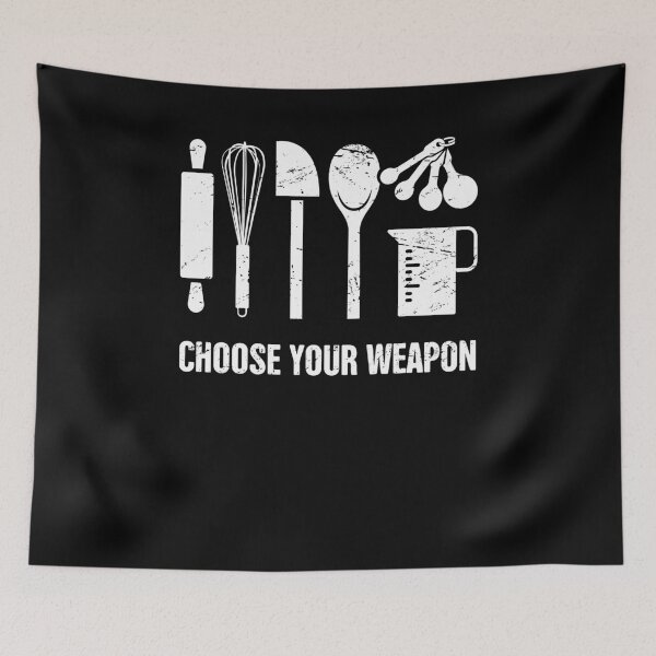 Item preview, Choose Your Weapon | Funny Baking Design designed and sold by Jam Jar.