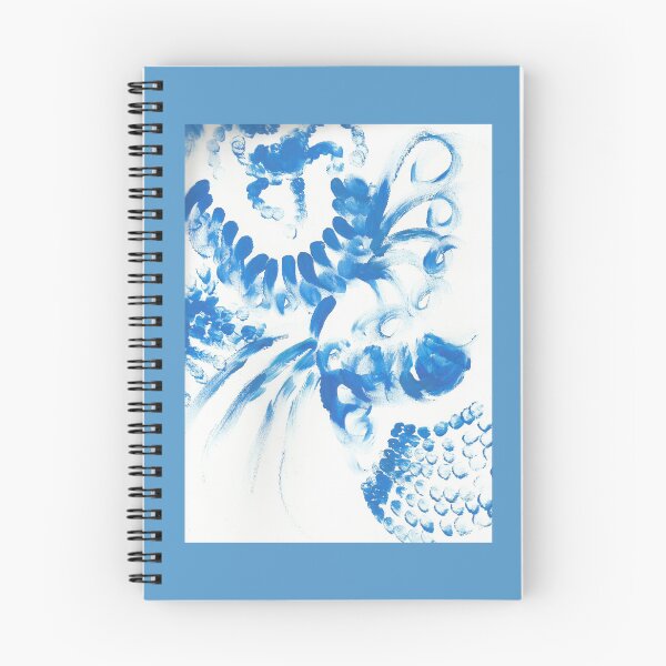 Item preview, Blue spots in abstract waves designed and sold by Cosmonauta257.