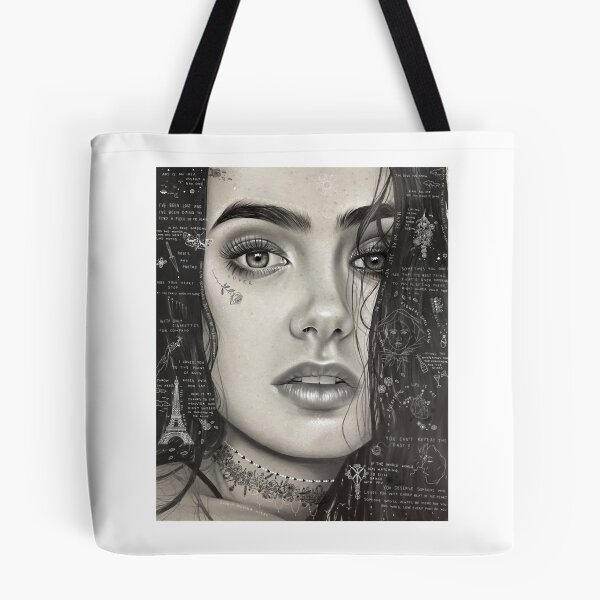 Item preview, Retrato de Lily Collins Premium Scoop designed and sold by ParadiM-eadors-.