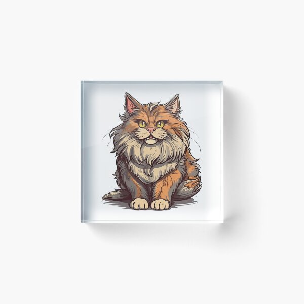 Item preview, Illustrations: Playful Norwegian Forest Cat Designs for Adorable Cat designed and sold by DooodleGod.