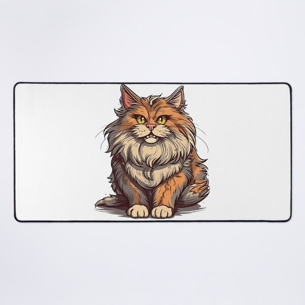 Item preview, Illustrations: Playful Norwegian Forest Cat Designs for Adorable Cat designed and sold by DooodleGod.