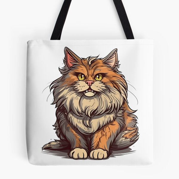 Item preview, Illustrations: Playful Norwegian Forest Cat Designs for Adorable Cat designed and sold by DooodleGod.