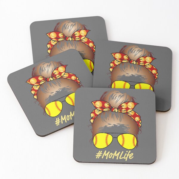 Aperçu de l'œuvre MomLife Vie de maman Rosie the Riveter Fastpitch Softball créée et vendue par ParadiM-eadors-.