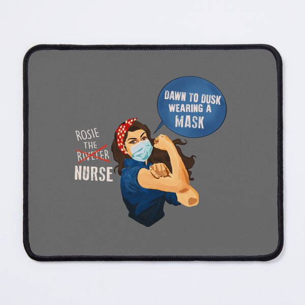 Item preview, ROSIE THE NURSE - Dawn to dusk wearing a mask Fitted Scoop designed and sold by ParadiM-eadors-.